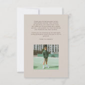 Modern Neutral Stripes Graduation Thank You サンキューカード (裏面)