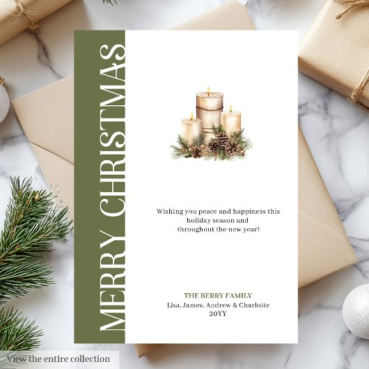 Modern Neutral Tones Christmas Greeting Card シーズンカード