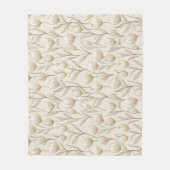 Modern Neutral Tulip Ivory Floral Pattern フリースブランケット (正面)