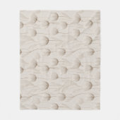 Modern Neutral Tulip Ivory Floral Pattern フリースブランケット (正面)