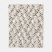 Modern Neutral Tulip Ivory Floral Pattern フリースブランケット (正面)