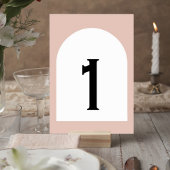 Modern Neutral Wedding Table Numbers テーブルナンバー
