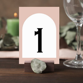 Modern Neutral Wedding Table Numbers テーブルナンバー