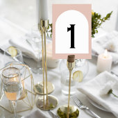 Modern Neutral Wedding Table Numbers テーブルナンバー