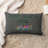 modern New Year decorative ランバークッション (ブランケット)