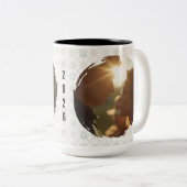 Modern New Year Resolutions Checklist Personalized ツートーンマグカップ (正面右)