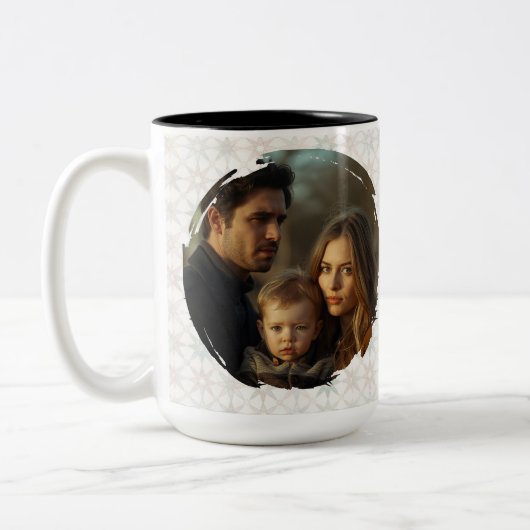 Modern New Year Resolutions Checklist Personalized ツートーンマグカップ (左)