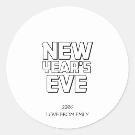 Modern New Year’s Eve Party  ラウンドシール