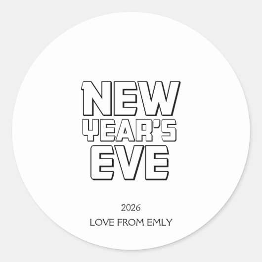 Modern New Year’s Eve Party  ラウンドシール (正面)
