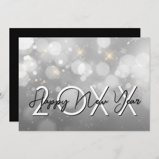 Modern New Year's Eve Party 招待状 (正面/裏面)