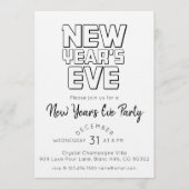 Modern New Year's Eve Party  招待状 (正面)