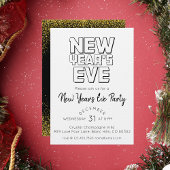 Modern New Year's Eve Party 招待状