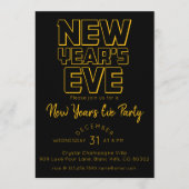 Modern New Year's Eve Party  招待状 (正面)