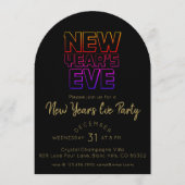 Modern New Year's Eve Party 招待状 (正面)