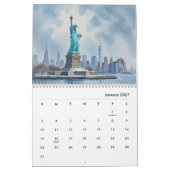 Modern New York USA  カレンダー (1月 2027)