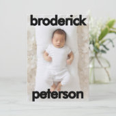 Modern Newborn Simple Photo Birth 案内状 (スタンド正面)