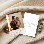 Modern Newlywed Merrily Ever After Christmas Photo シーズンカード