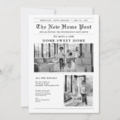 Modern Newspaper Moving Announcement 招待状 (正面)