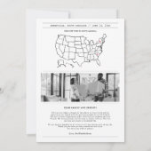 Modern Newspaper Moving Announcement 招待状 (裏面)