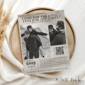 Modern Newspaper Paper Photo Wedding Invitation