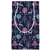 Modern Night Forest Deer スモールペーパーバッグ (正面)