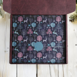 Modern Night Forest Deer 薄葉紙