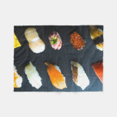 Modern Nigiri Harmony – Slate Sushi Fleece Blanket フリースブランケット (正面(横))
