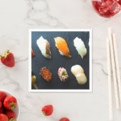 Modern Nigiri Set on Slate – SUSHIMI Collection スタンダードカクテルナプキン (インサイチュ)