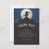 Modern Ninja Warrior Boy Birthday Party サンキューカード (正面)