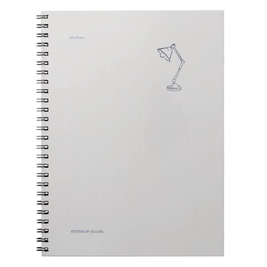 Modern Nocturnal Scholar Aesthetic/Night Lamp ノートブック (正面)