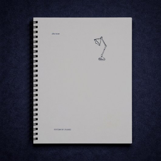 Modern Nocturnal Scholar Aesthetic/Night lamp プランナー手帳