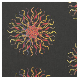Modern & Non-traditional Mandala in Multicolored ファブリック
