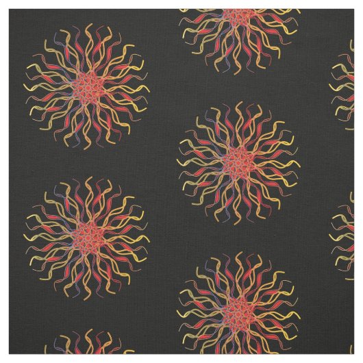 Modern & Non-traditional Mandala in Multicolored ファブリック (見本)