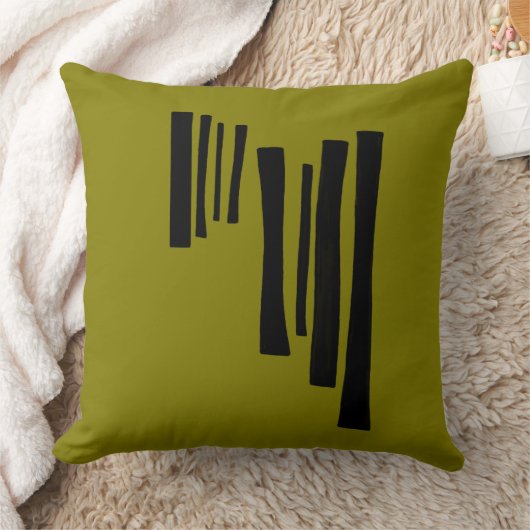 Modern Nordic Timber Abstract Throw Pillow クッション (ブランケット)