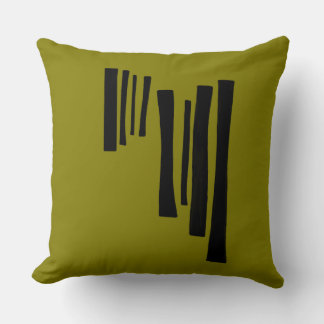 Modern Nordic Timber Abstract Throw Pillow クッション