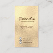 Modern Notary Loan Signing Agent Gold Quill Pen Bu 名刺 (裏面)