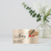 Modern  Notary Loan Signing Agent Typography 名刺 (スタンド正面)