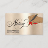 Modern  Notary Loan Signing Agent Typography 名刺 (正面)