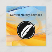 Modern Notary Public Unique Business Cards スクエア名刺 (正面)