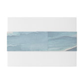 Modern Ocean Sunset Watercolor Beach Wedding 招待状ベリーバンド (裏面例)