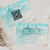 Modern Ocean Tide Watercolor Beach Wedding