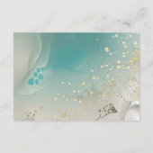 Modern Ocean Tide Watercolor Thank You Card エンクロージャーカード (裏面)