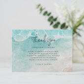 Modern Ocean Tide Watercolor Thank You Card エンクロージャーカード (スタンド正面)
