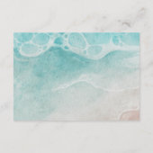 Modern Ocean Tide Watercolor Thank You Card エンクロージャーカード (裏面)