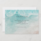 Modern Ocean Tide Watercolor Wedding セーブザデート (裏面)