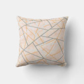 Modern Ochre and Grey Geometric Lines クッション (裏面)