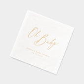 Modern oh baby script minimalist baby show 箔ナプキン (左)