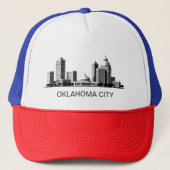 Modern Oklahoma City Stylized Skyline キャップ (正面)