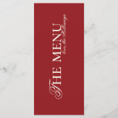 Modern Old Money Burgundy Wedding Dinner メニュー (裏面)