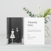 Modern Old Money Style Wedding Photo サンキューカード (スタンド正面)
